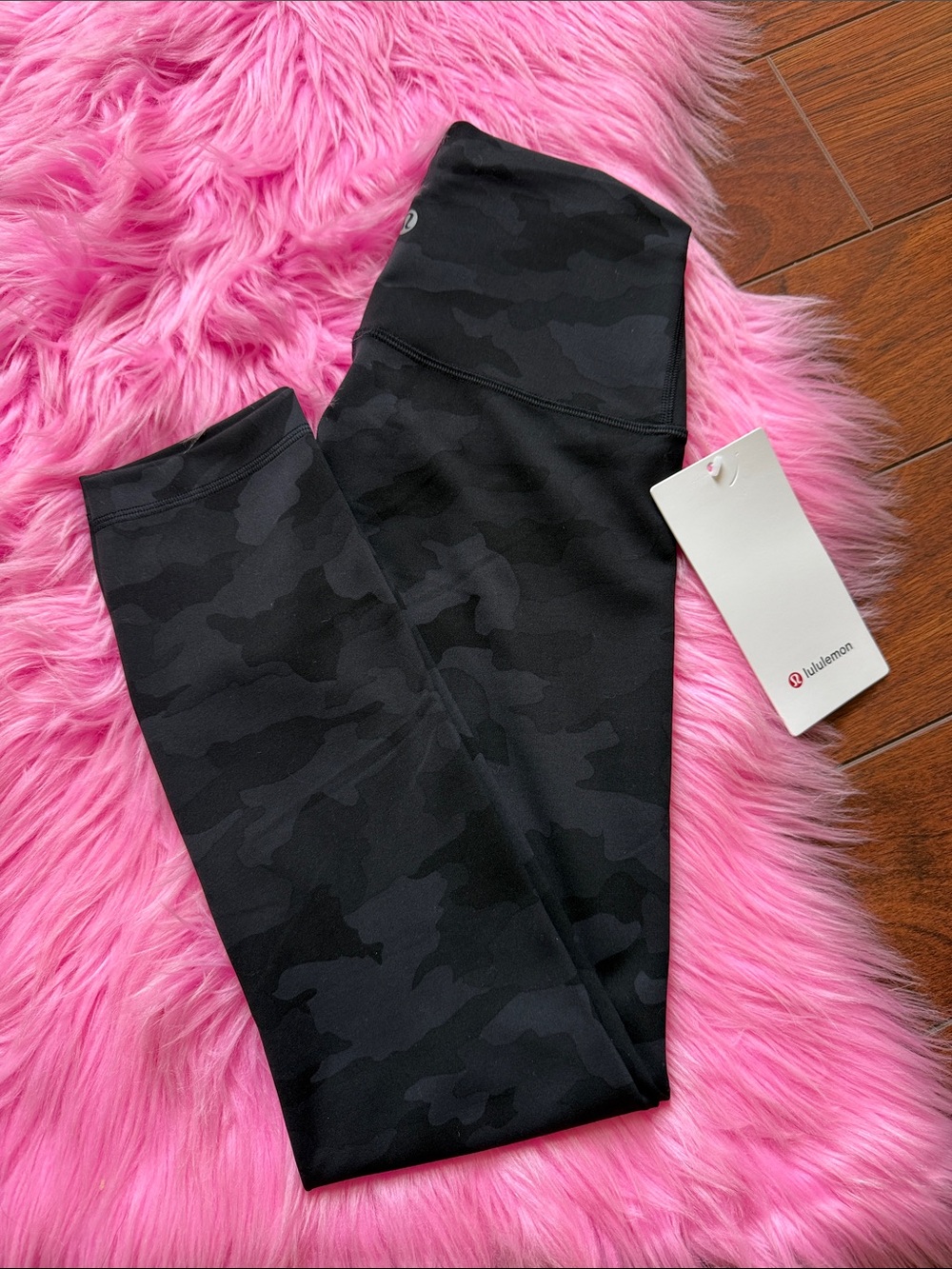 Lululemon size 4 Wunder train HR crop 23” heritage 360 camo deep coal multi NWT
